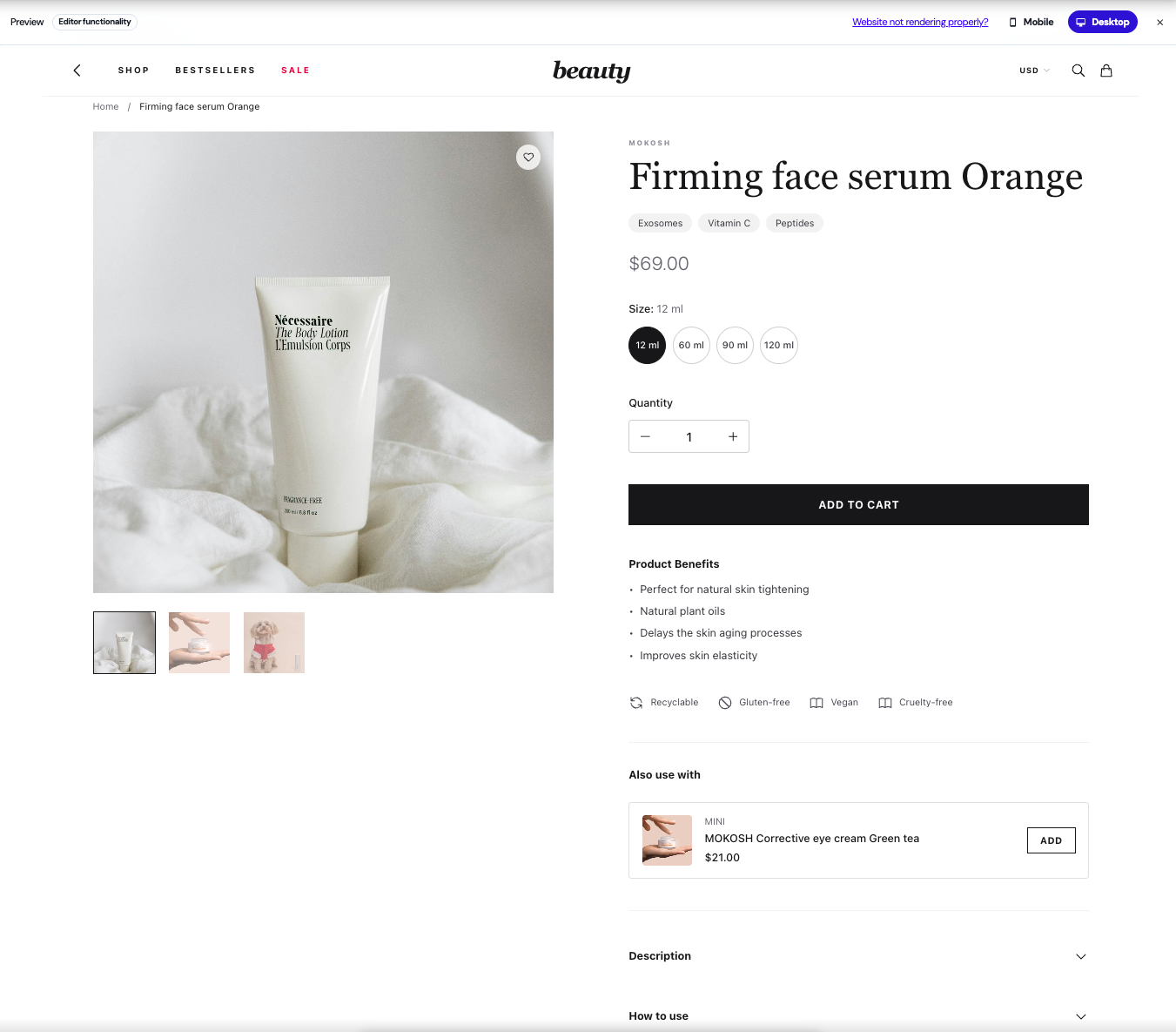 Dalton editor - Desktop view